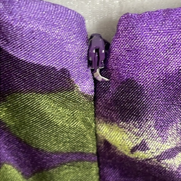 Jessica Howard Women’s Floral Jacquard A-Line Midi Pleated Sleeveless Dress 12W - Picture 9 of 13